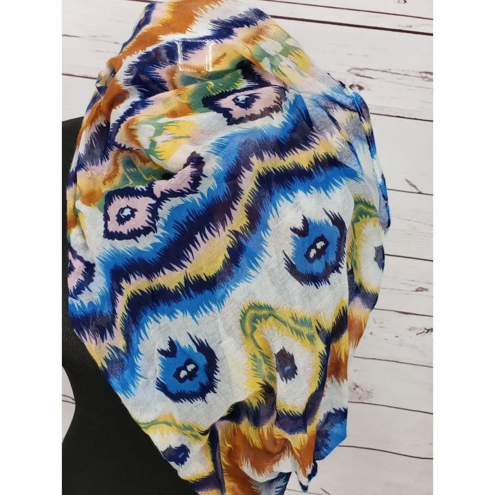 Boho Tie Dyed Multi‎ Print Infinity Scarf
